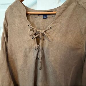 Denim 24/7 light brown suede like Blouse 24W
